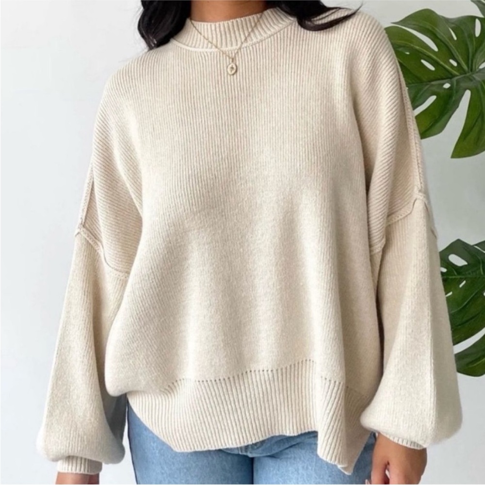 Emory Park Cream Crew Neck Sweater